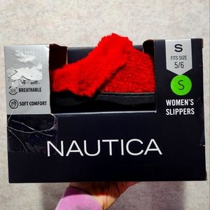 Nautica Women's Slippers Size 5/6 Red